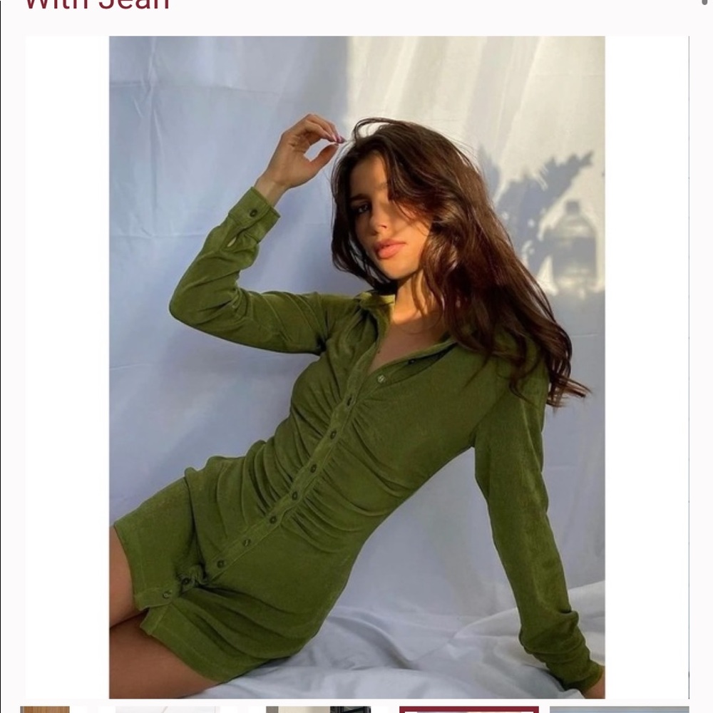 With Jean Andy dress green